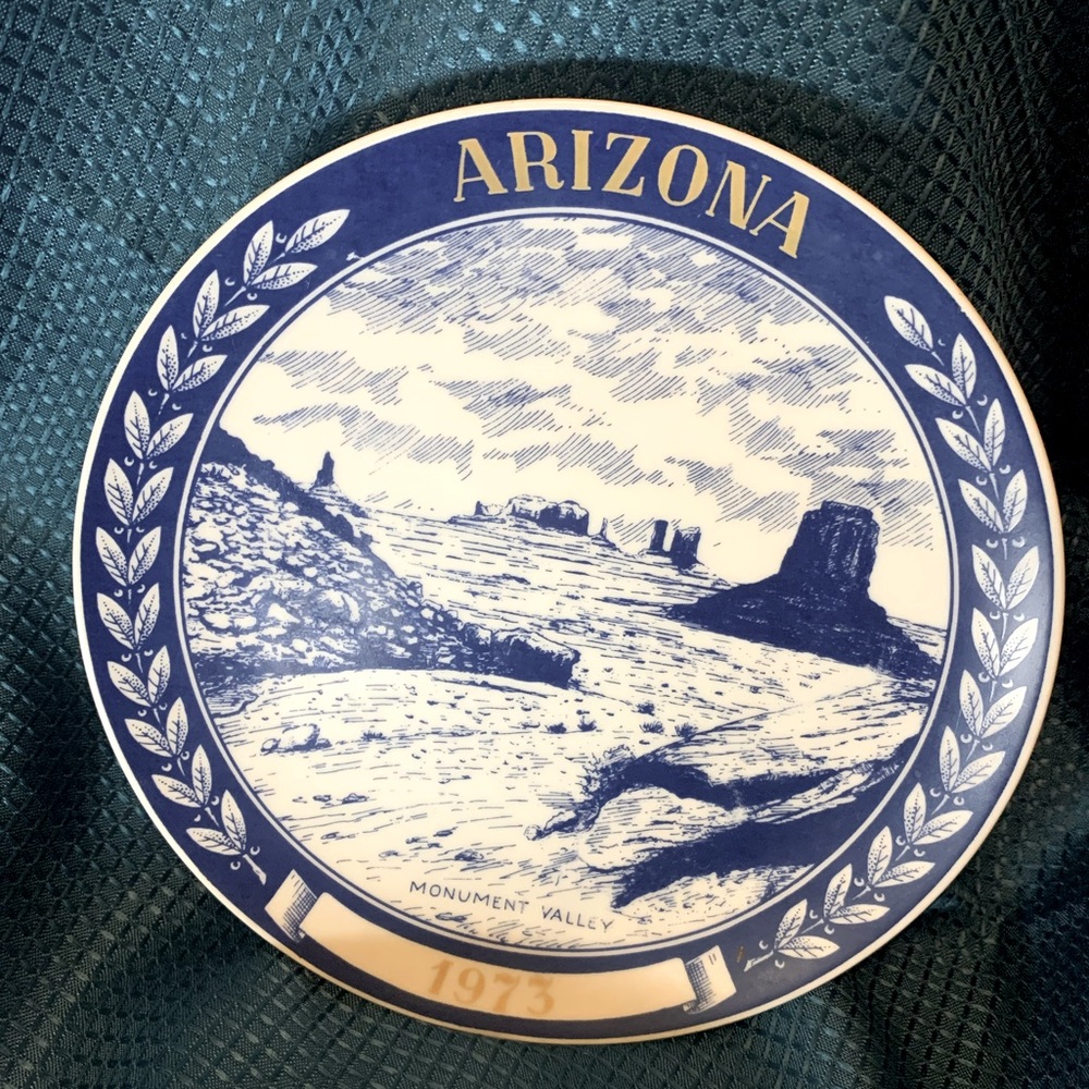 Arizona Vintage Collectible Glass Plate